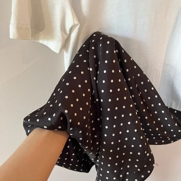 Zara Cotton+Satin Polkadot Dress - Picture 6 of 7